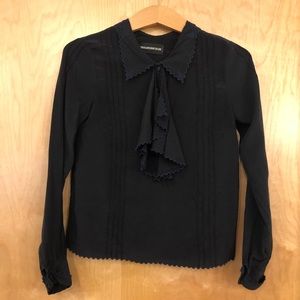 Zadig & Voltaire 100% Silk Ruffle Blouse